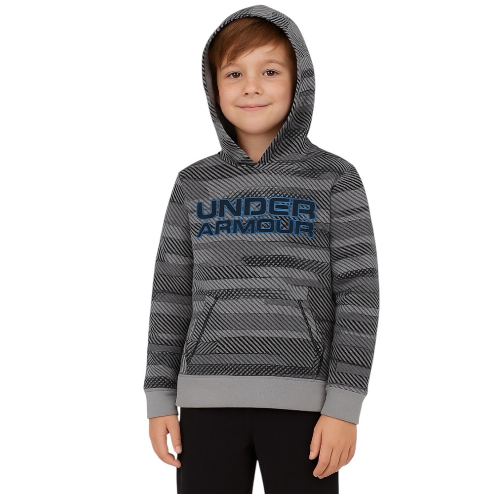 Under Armour Hoodie Gray and Black Boys Size 7